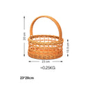 Handwoven Bread Storage Basket, Fruit Tray & Organizer - Axyaa Rustic Flower Basket