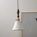 Axyaa Ceramic LED Pendant Light: Modern Hanging Lamp for Home Decor