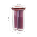 Axyaa 3L Transparent Rice Bucket Storage Container Kitchen Organizer