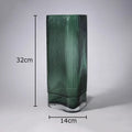 Axyaa Relief Stripe Glass Vase: Modern Minimalism Decor for Flowers, Desk, and Crafts