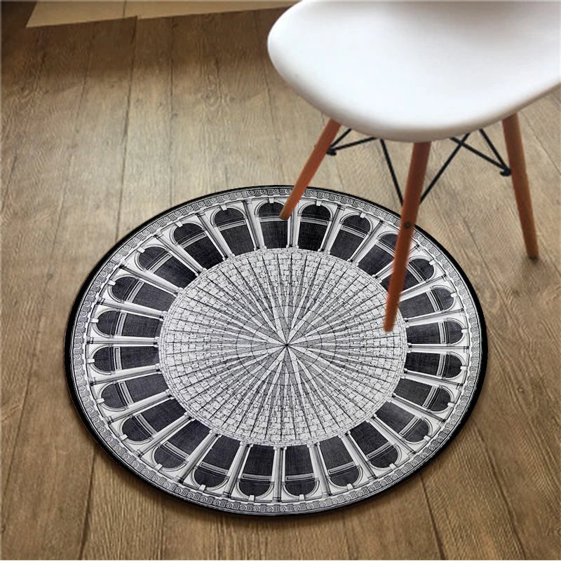 Axyaa Round Carpet Yoga Mat for Home Decor and Relaxation