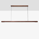 Axyaa Wood Pendant Lamp: Modern LED Walnut Strip Splicing Fixture