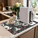 Axyaa Watercolor Cat Absorbent Draining Drying Mat