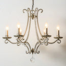 Axyaa Crystal Chandelier: French-style Silver LED Pendant Light, Retro E14 Bar Lamp