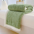 Axyaa Butterfly Jacquard Fleece Blanket: Luxurious 3D Butterfly Design, Thick & Warm for Bed Sofa