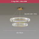 Axyaa Nordic Crystal Chandelier: Luxury Gold/Chromium Suspension Lamp