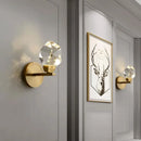 Axyaa Crystal LED Wall Sconce - Copper Indoor Lighting Fixture