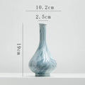 Axyaa Marble Chinese Ceramic Vase Vintage Floral Arrangement Living Room Ornament