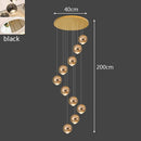 Axyaa Stair Chandelier: Modern LED Indoor Ceiling Pendant Light for Living Room