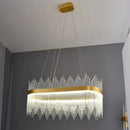 Axyaa Crystal Chandelier: Nordic Light Luxury, Modern & Elegant for Dining Room & Bedroom