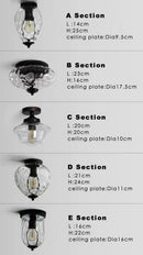 Axyaa Glass Ball LED Ceiling Light: Modern Nordic Suspension Hanging Indoor Decor