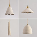 Axyaa Cream Pendant Light: Japanese Design, Adjustable Height, Wabi-Sabi Style