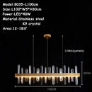 Axyaa Crystal Chandelier: Designer LED Lighting for Modern Living Spaces