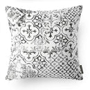 Axyaa Geometric Flower Leaf Linen Pillowcase Sofa Cushion Cover - Customizable Sizes