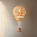 Axyaa Rattan Hot Air Balloon Chandelier for Children's Room