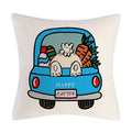 Axyaa Easter Bunny Eggs Pillow Cover - Home Decorative Throw Pillow Case