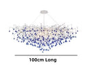 Axyaa Crystal Teardrop Chandelier: Elegant Glass Pendant Lamp for Bedroom Ceiling Lighting