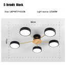 Axyaa Black LED Ceiling Lamp: Creative Pendant Chandelier for Home Decor