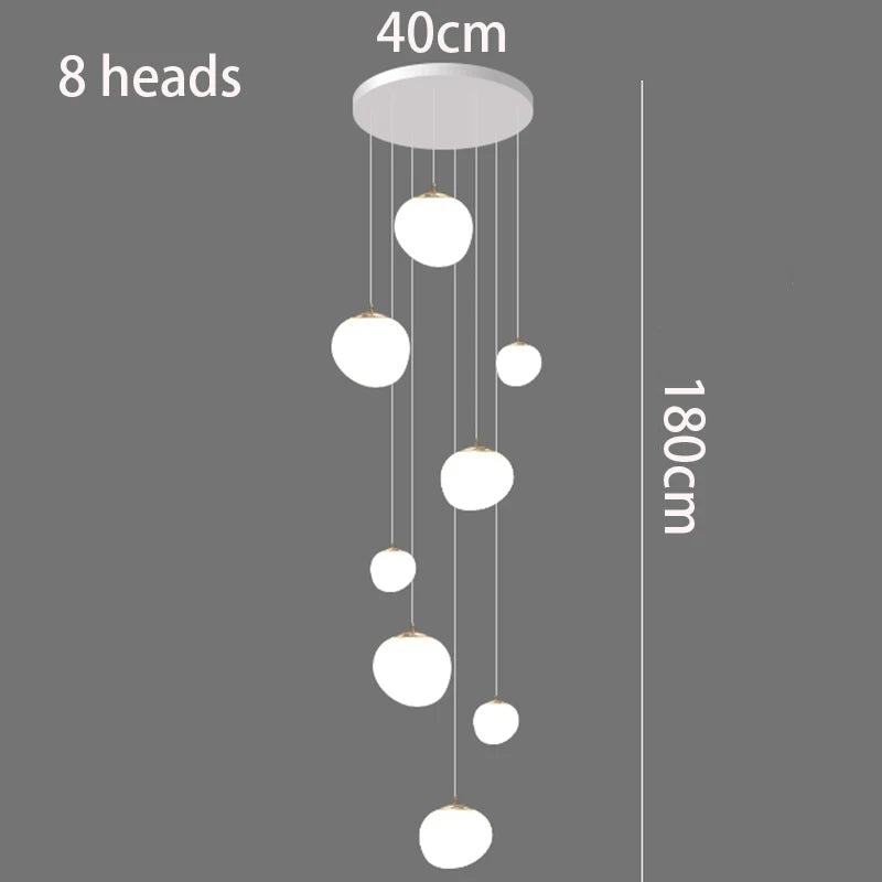 Axyaa Staircase Chandeliers Pendant Light Lamps, Modern Home Decor LED Lights for Living Room