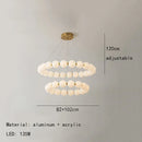Axyaa Nordic LED Pendant Lights: Stylish Pearl Necklace Chandelier for Home Decor