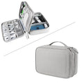Axyaa Double Layer Travel Electronics Organizer with Large Capacity Storage