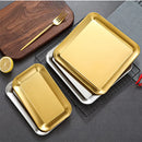 Axyaa Stainless Steel Shallow Storage Tray - Multipurpose Kitchen Utensil for Food and Baking