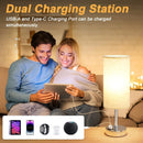 Axyaa Bedside Lamp with USB Charging Ports & Touch Control