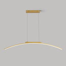 Axyaa Minimalist Curve Pendant Lamp - Adjustable Height LED Dining Light