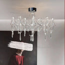 Axyaa Teardrop LED Crystal Chandelier for Luxurious Spaces