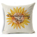 Axyaa Pumpkin Plant Linen Throw Pillowcases for Home Decor