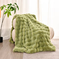 Axyaa Luxe Double Layer Rabbit Fur Tie-Dye Throw Blanket
