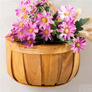 Axyaa Hand-woven Wood Kitchen Storage Basket with Handle