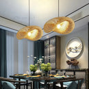 Axyaa Bamboo Weaving LED Pendant Light Chandelier Vintage Rattan Woven Lamp