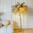 Axyaa Nordic Feather Floor Lamp: Luxury LED Standing Light for Home Decor
