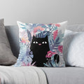 Cute Cat Decorative Pillow Case Cover for Modern Living Room Sofa by Axyaa