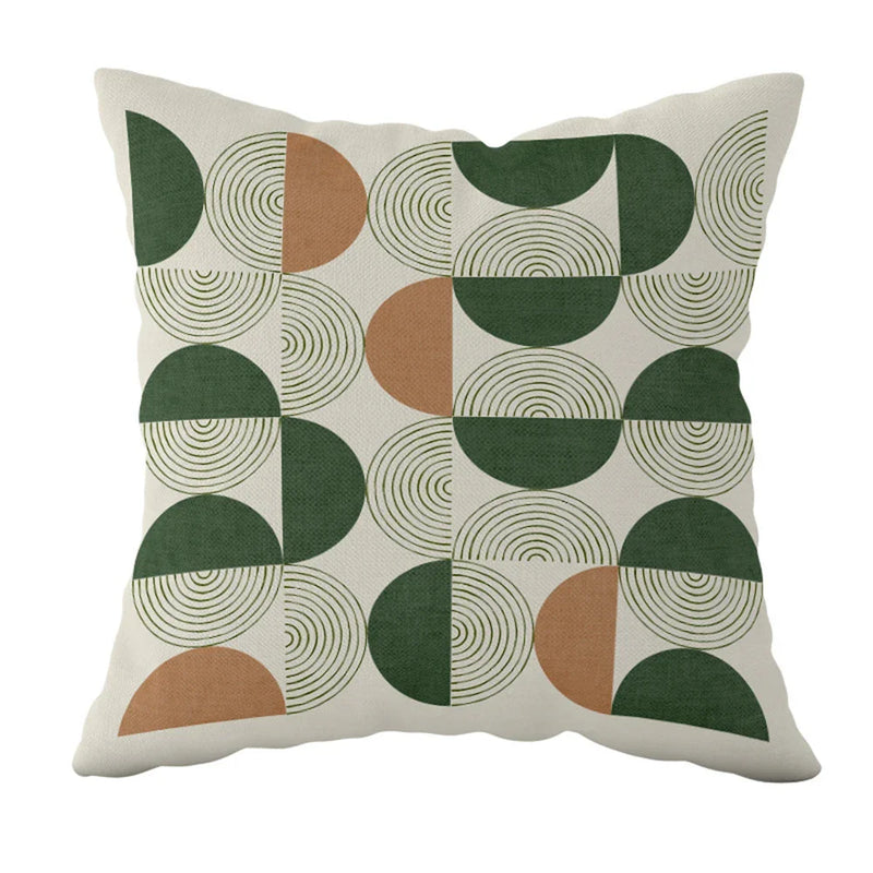 Axyaa Striped Daisy Abstract Art Pillowcase - Home Decor Square Cushion Cover
