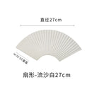 Axyaa Ceramic Tableware Set: Fan-Shaped and Irregular Sushi & Pastry Plates