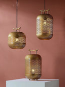Axyaa Zen Birdcage Pendant Light LED E27 Gold Hanging Lamp for Restaurant Tea Room
