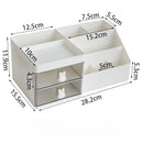 Axyaa Desktop Cosmetic and Stationary Organizer with Drawers and Pen Holder