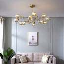 Axyaa Glass Chandelier - Modern Nordic Living Room Lighting Fixture