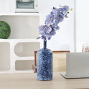 Axyaa Blue Ceramic Vase for Flower Arrangements and Home Decor