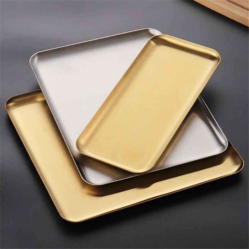Axyaa Stainless Steel Non-Stick Baking Tray for Food Storage and Cooking