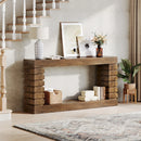 Axyaa Wood Console Table with Storage, Narrow Sofa Entryway Table for Living Room