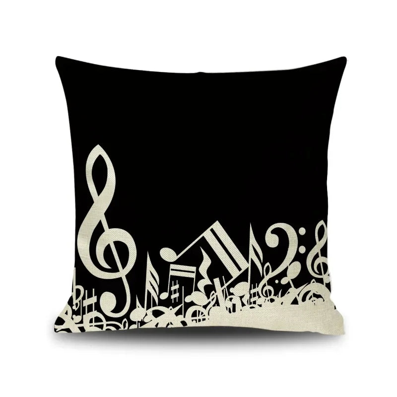 Axyaa Piano Key Notes Pillowcase - Home/Office Sofa Decor