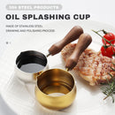 Axyaa Stainless Steel Seasoning Cup with Wooden Handle - Set of 4