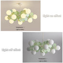 Axyaa Matcha Green Molecule LED Chandelier for Home Decor & Lighting