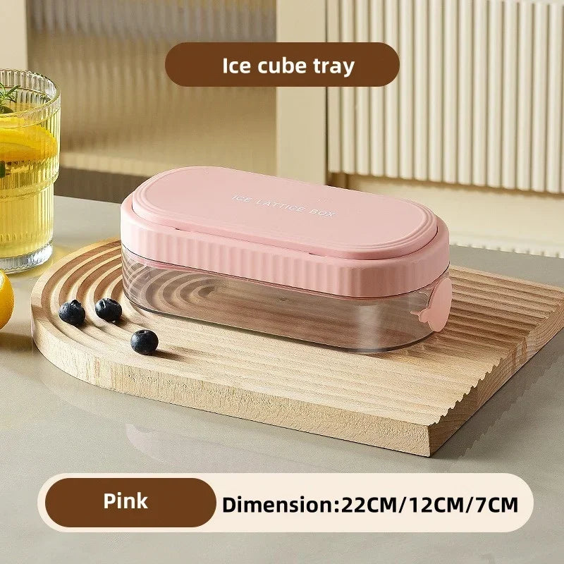 Axyaa Silicone Ice Mold with Lid: 18 Grid Food-grade Ice Storage Container