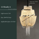 Axyaa Modern Tassels Chandelier | Iron Chain Hanging Light for Home LED