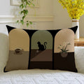 Axyaa Cartoon Cat Retro Cushion with Core Pillow