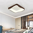 Axyaa Round Walnut Wood Ceiling Light: Stylish LED Fixture for Home Decoration